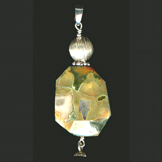 Pendentif Jaspe et Argent