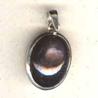 Pendentif Saphir noir et Argent