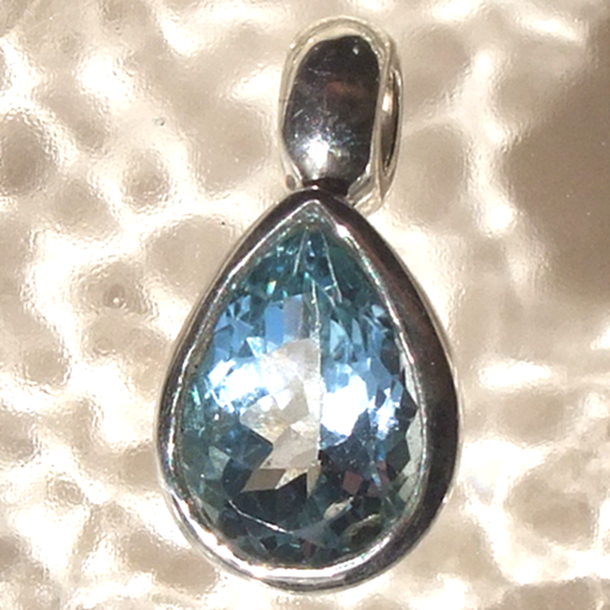 Pendentif Aigue-Marine et Arrgent
