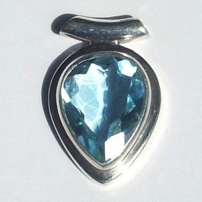 Pendentif Aigue-Marine et Arrgent