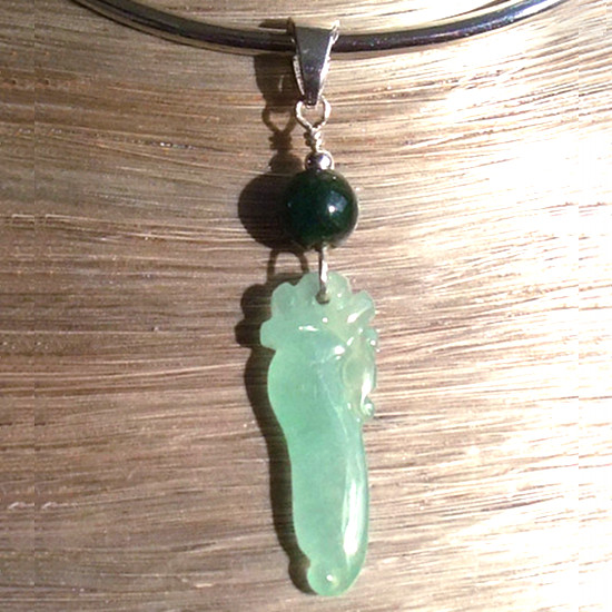 Pendentif Jade et Argent