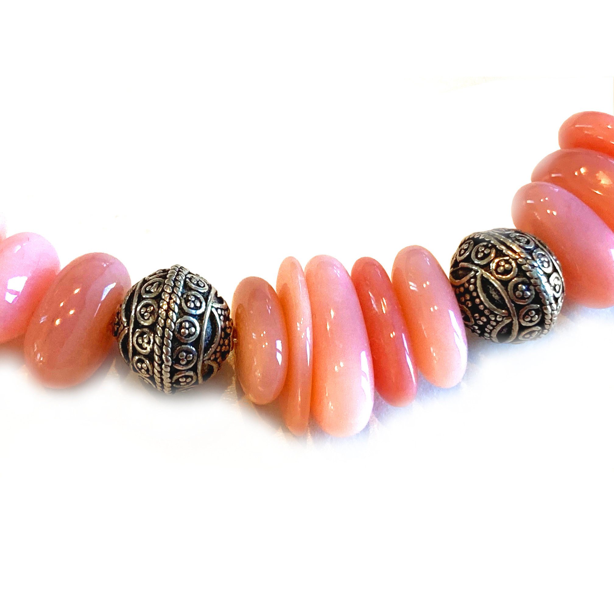 Collier Opale rose et Argent