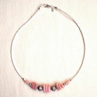 Collier Opale rose et Argent