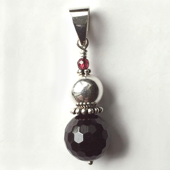 Pendentif Grenat et Argent