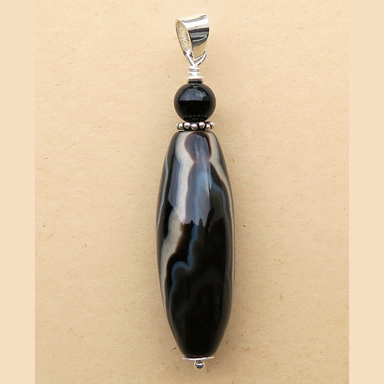 Pendentif Onyx et Argent
