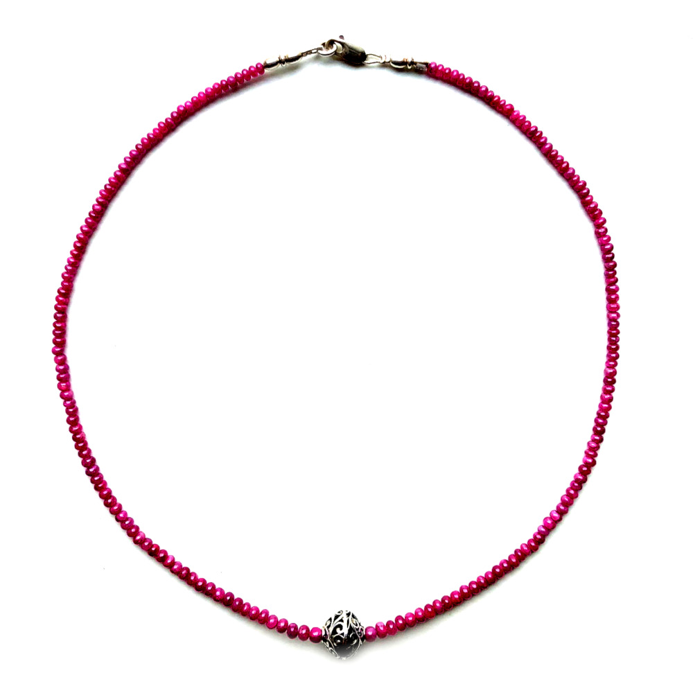 Collier Rubis et Argent