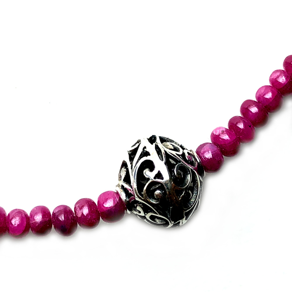 Collier Rubis et Argent