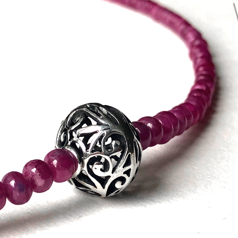 Collier Rubis et( Argent