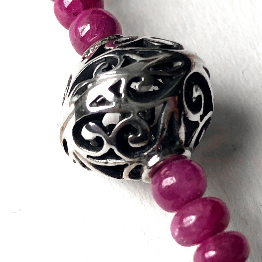 Collier Rubis et( Argent