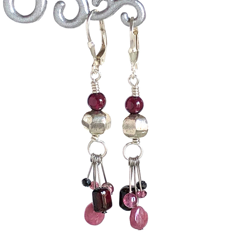 Boucles d'oreilles Tourmaline et Argent