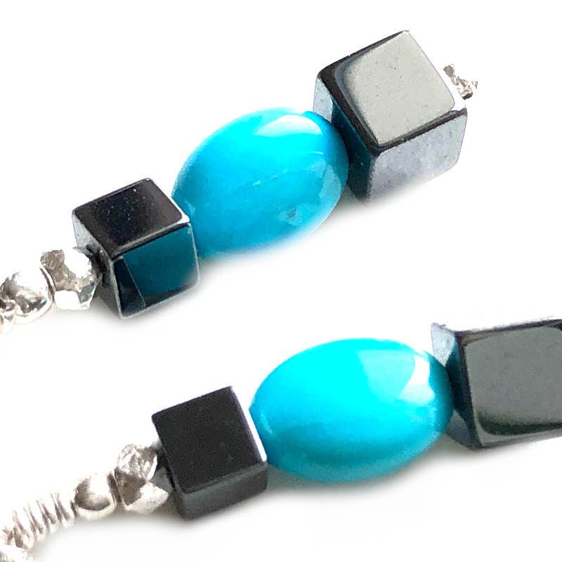 Boucles d'oreilles Turquoise et Argent