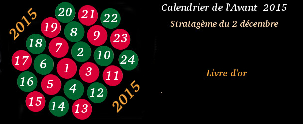 Bijoux Stratagemme - Calendrier de l'Avent 2015