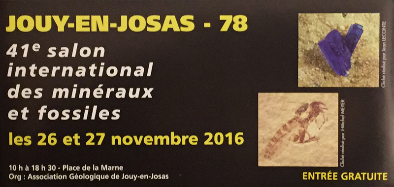 Salon International des Minéraux et Fossiles - Jouy-en-Josas 78