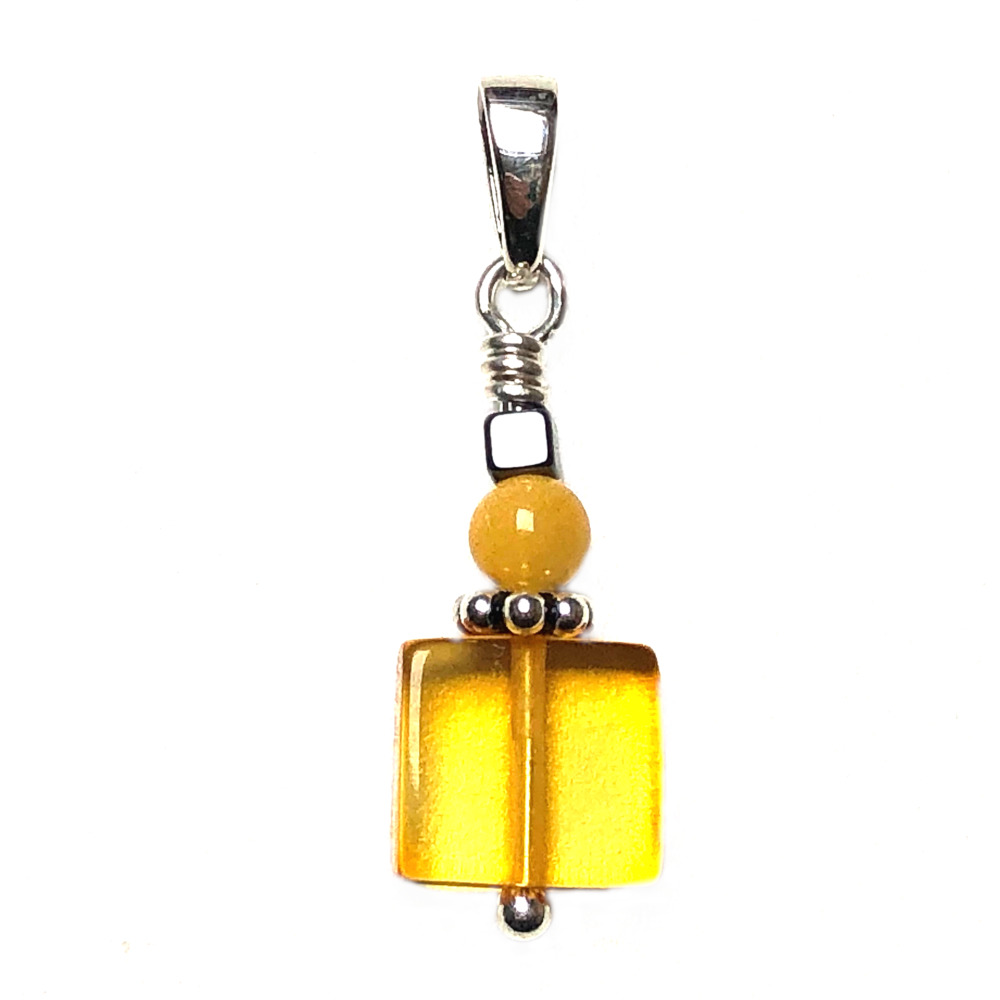 Pendentif Ambre et Argent