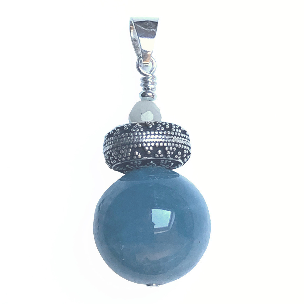 Pendentif Aigue-marine et Argent