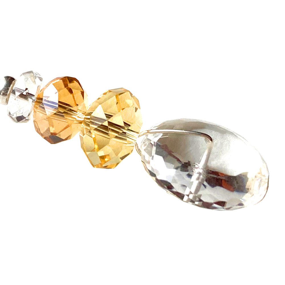 Pendentif Quartz, Citrine et Argent