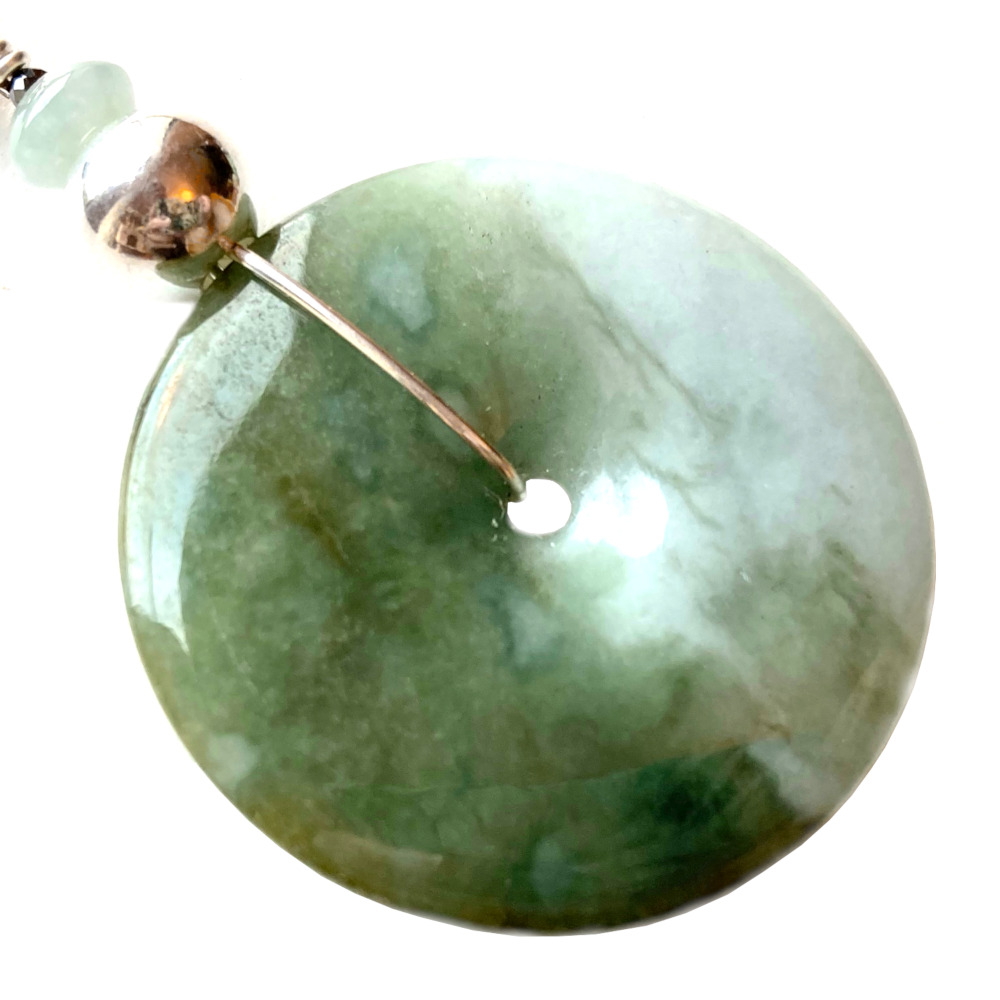 Pendentif Jade jadéite et Argent