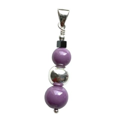 Pendentif Phosphosidérite et Argent