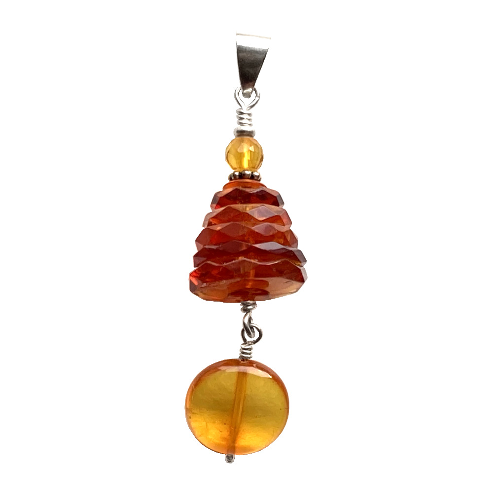 Pendentif Ambre et Argent