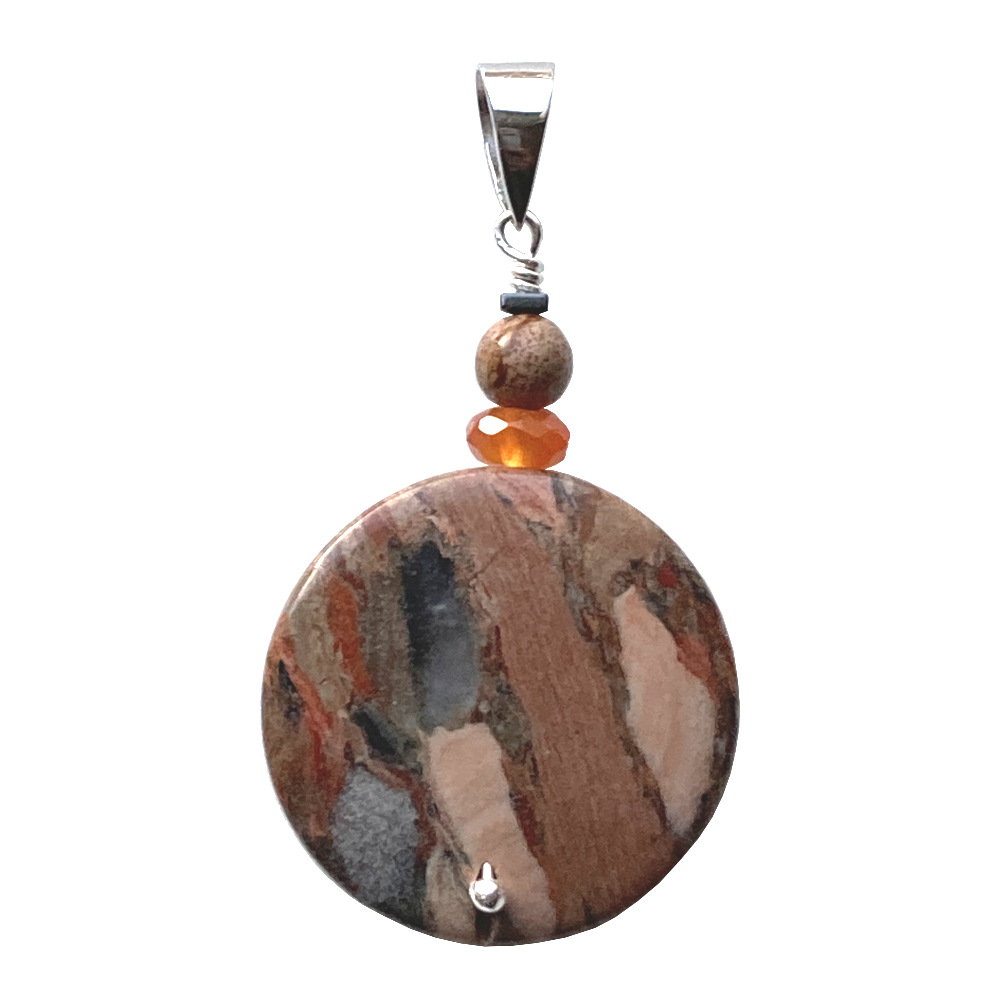 Pendentif Jaspe et Argent