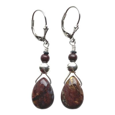 Boucles d'oreilles Piétersite et Argent
