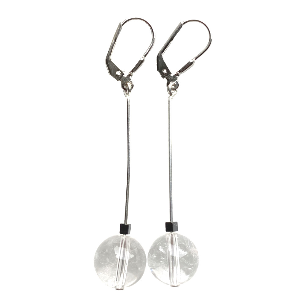 Boucles d'oreilles Quartz et Argent