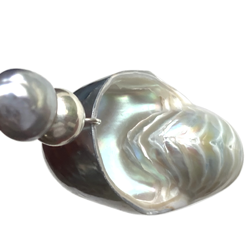 Pendentif Nacre, Perle d'eau douce et Argent
