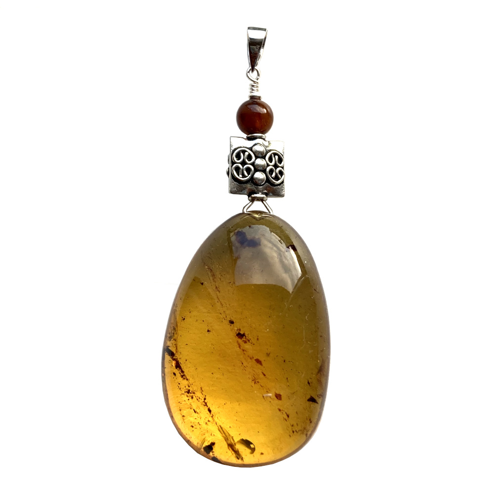 Pendentif Ambre et Argent