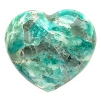 Coeur d'Amazonite bleu turquoise