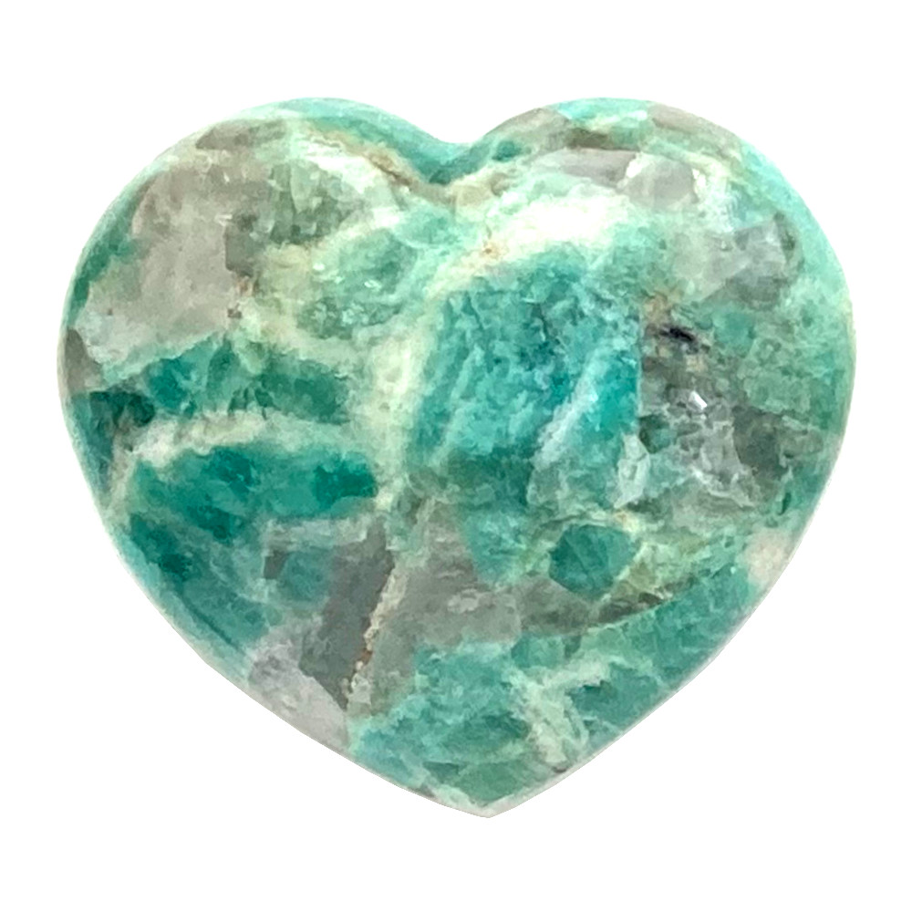 Coeur d'Amazonite bleu turquoise